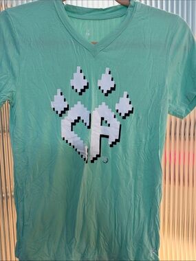 SA Paw Pixel Logo Short Sleeve Tee - Mint Green